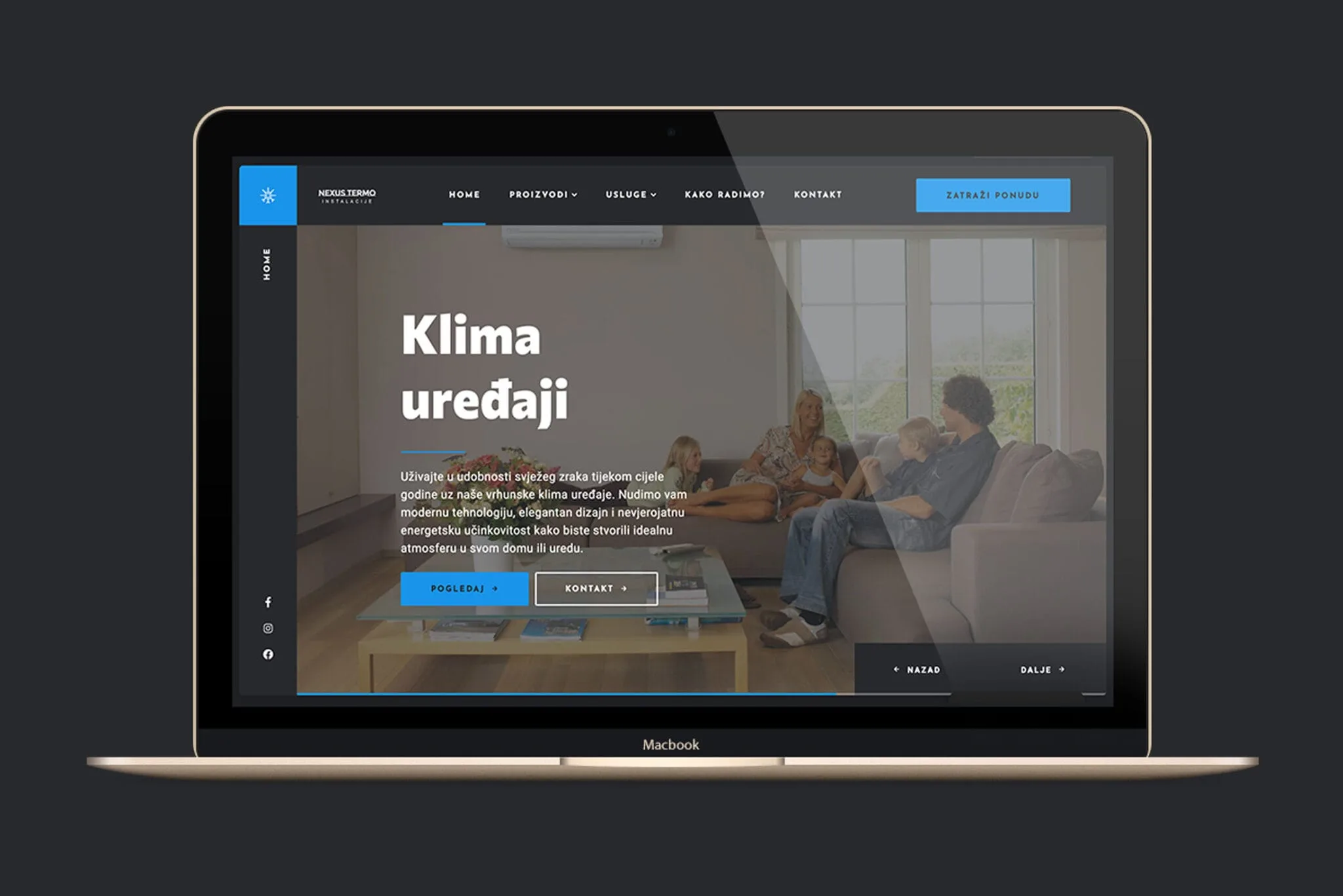 Dizajn i izrada web stranice Nexus Termo